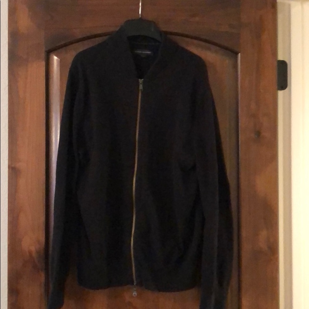 BANANA REPUBLIC black zip sweater